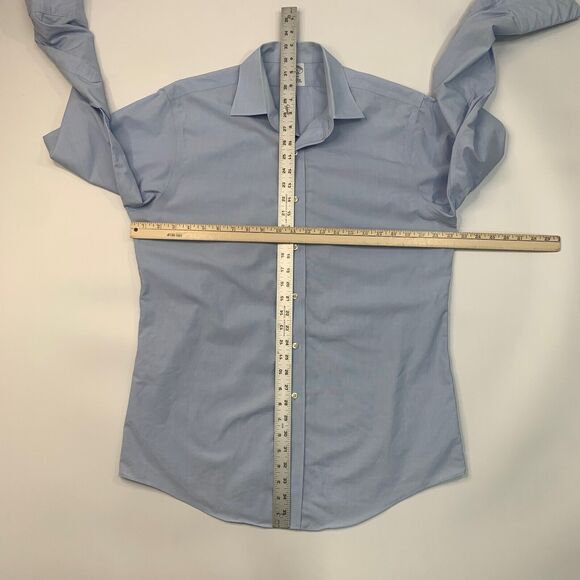 Brooks Brothers Shirt Mens 16 Breeze Blue Regent Dress Non Iron American Supima - Picture 7 of 13